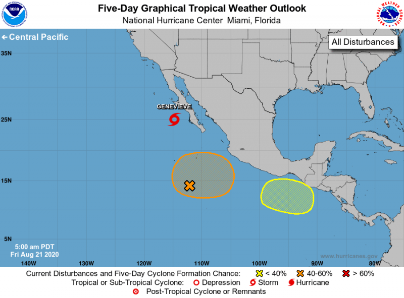 NOAA map of Hurricanes