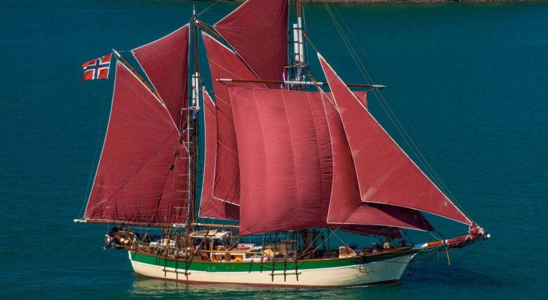 Historic Vessel Vega under sail