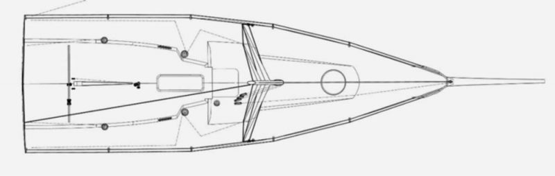 Line drawing of deck layout