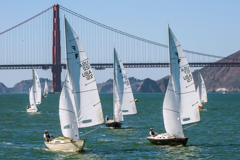 Folkboats on the run from the Golden Gate Bridge