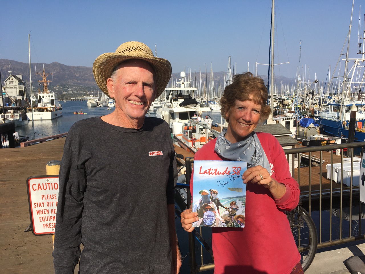 Jackie met Mike Pyzel enroute to Channel Islands 