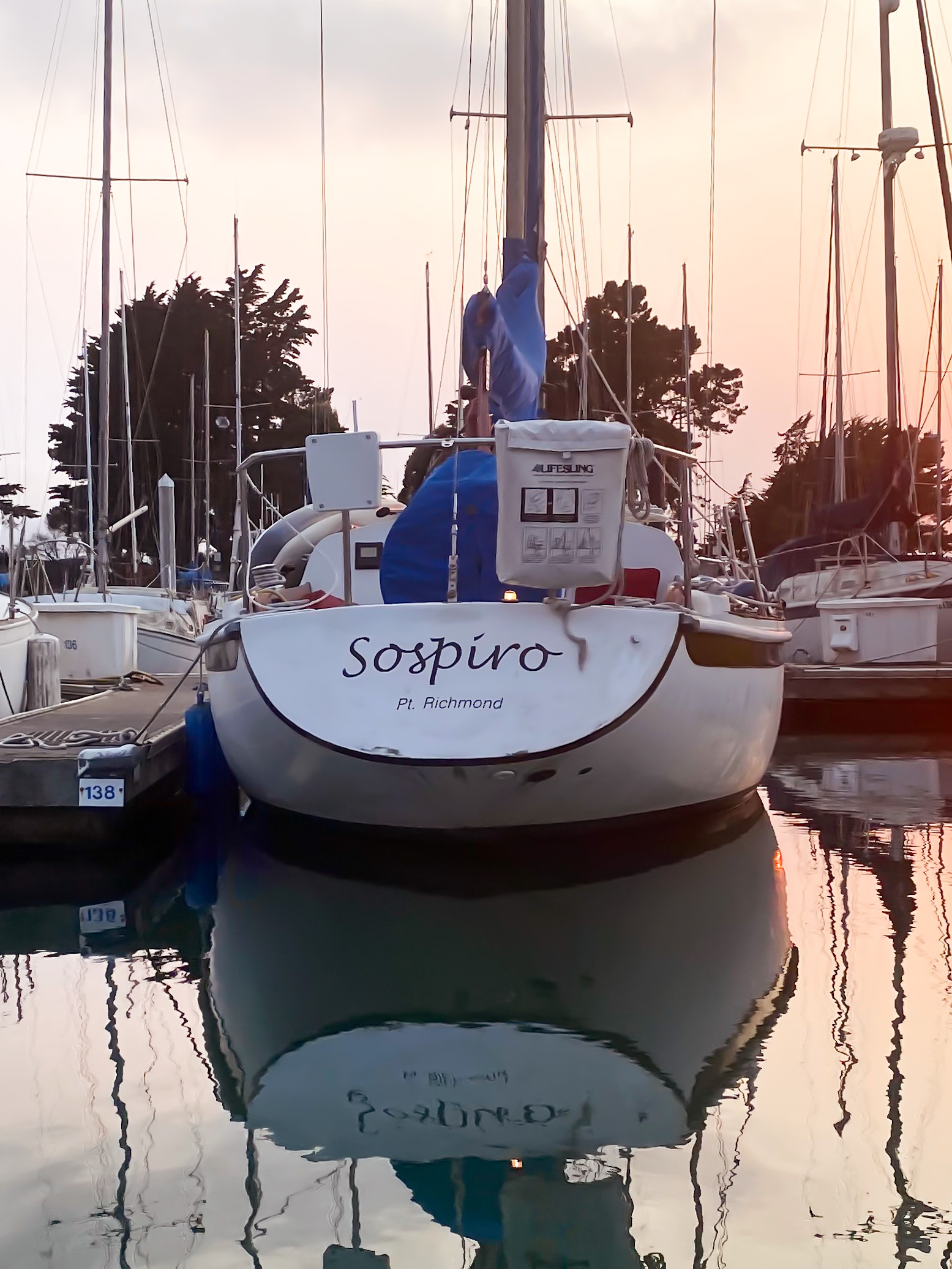 Sospiro at the dock