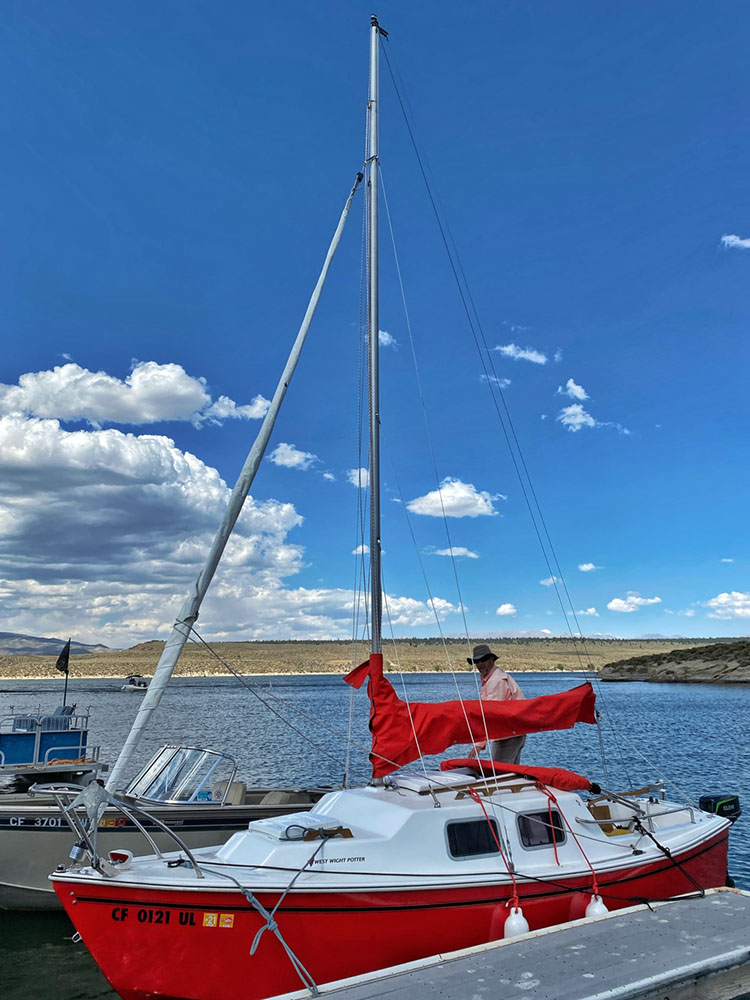 Potter 19, Kestral at the dock