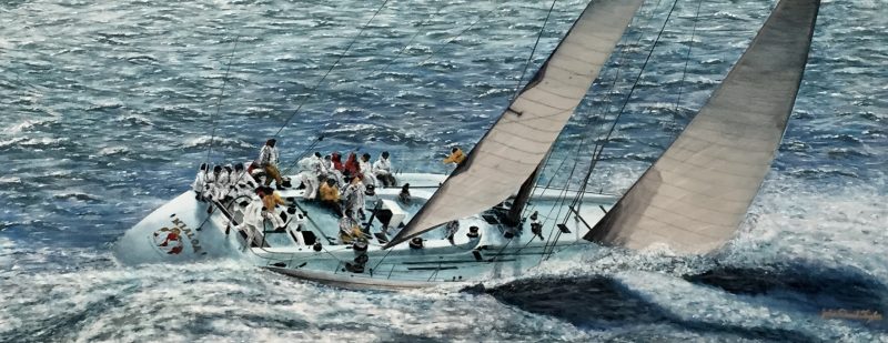 Sailboat on the ocean