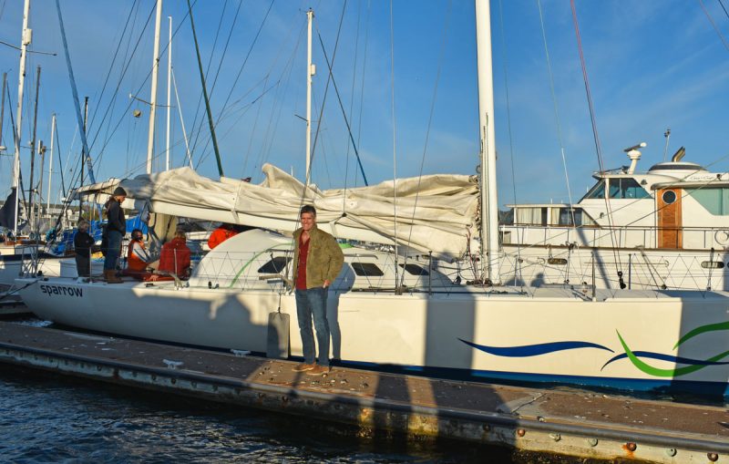 Whitall and Sparrow at the dock