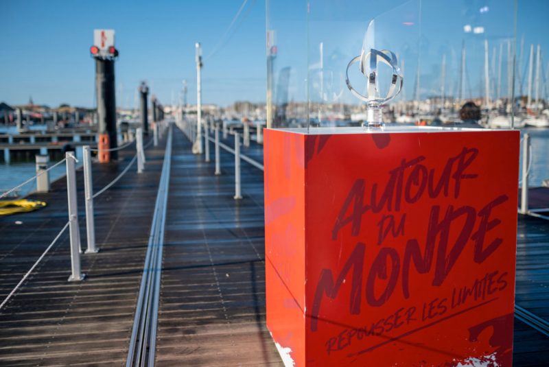 Trophy on empty dock