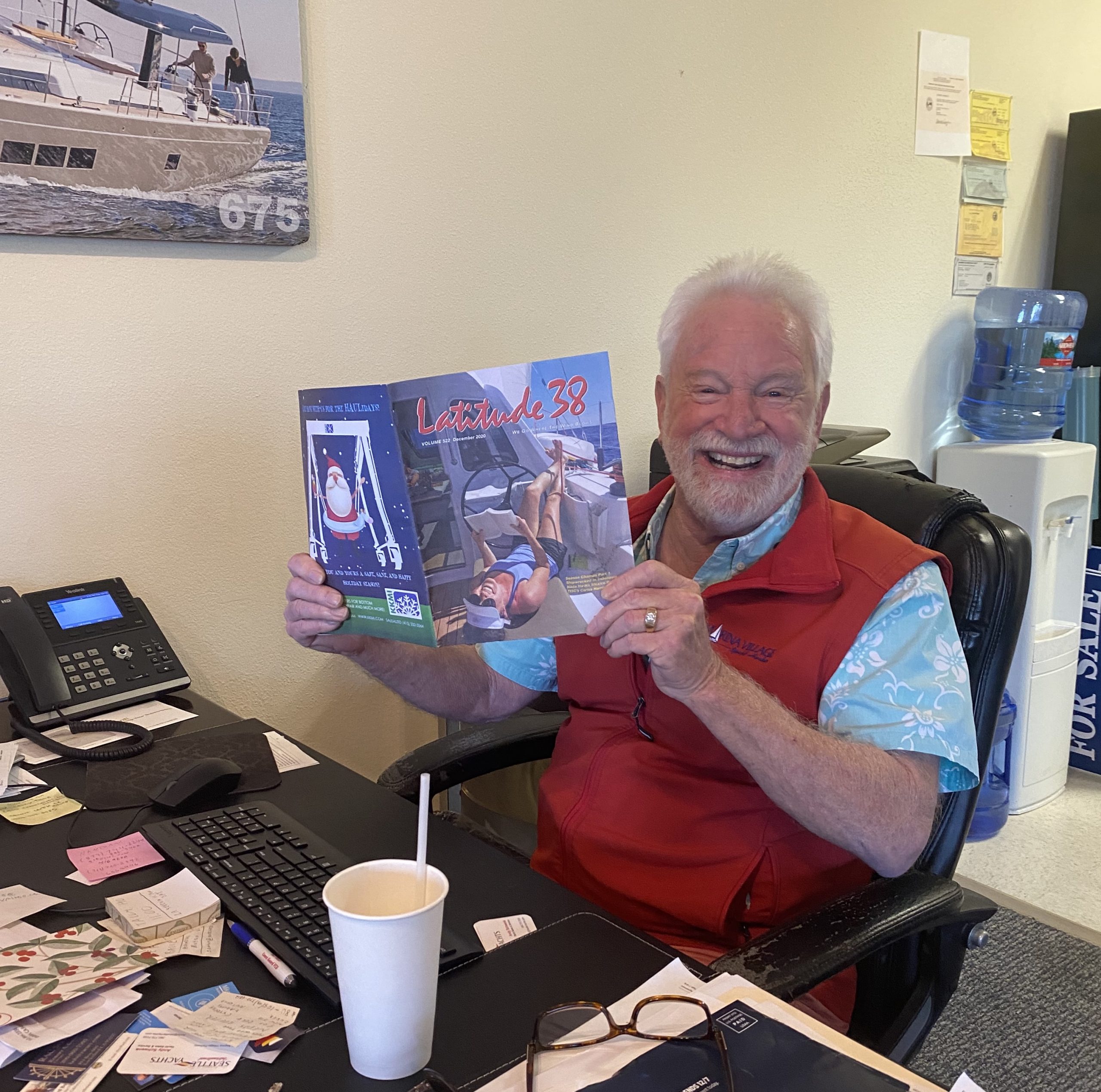 Alan Weaver, Seattle Yachts, Alameda holding December issue