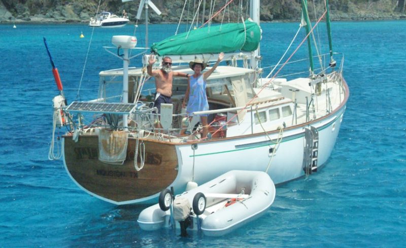 Rob and Mary aboard Maude I Jones