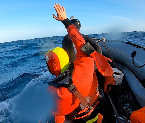 Escoffier waves from a RIB