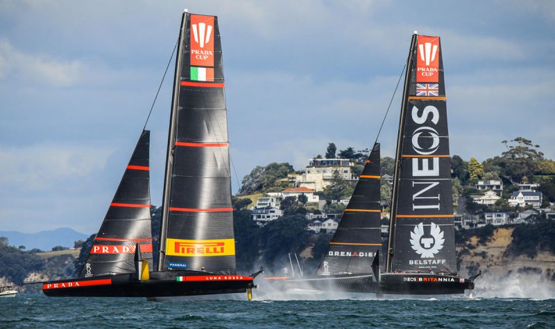 Luna Rossa and Britannia racing