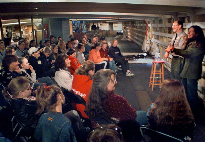 singers aboard historic ferryboat