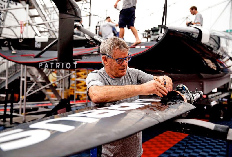 Working on a rudder