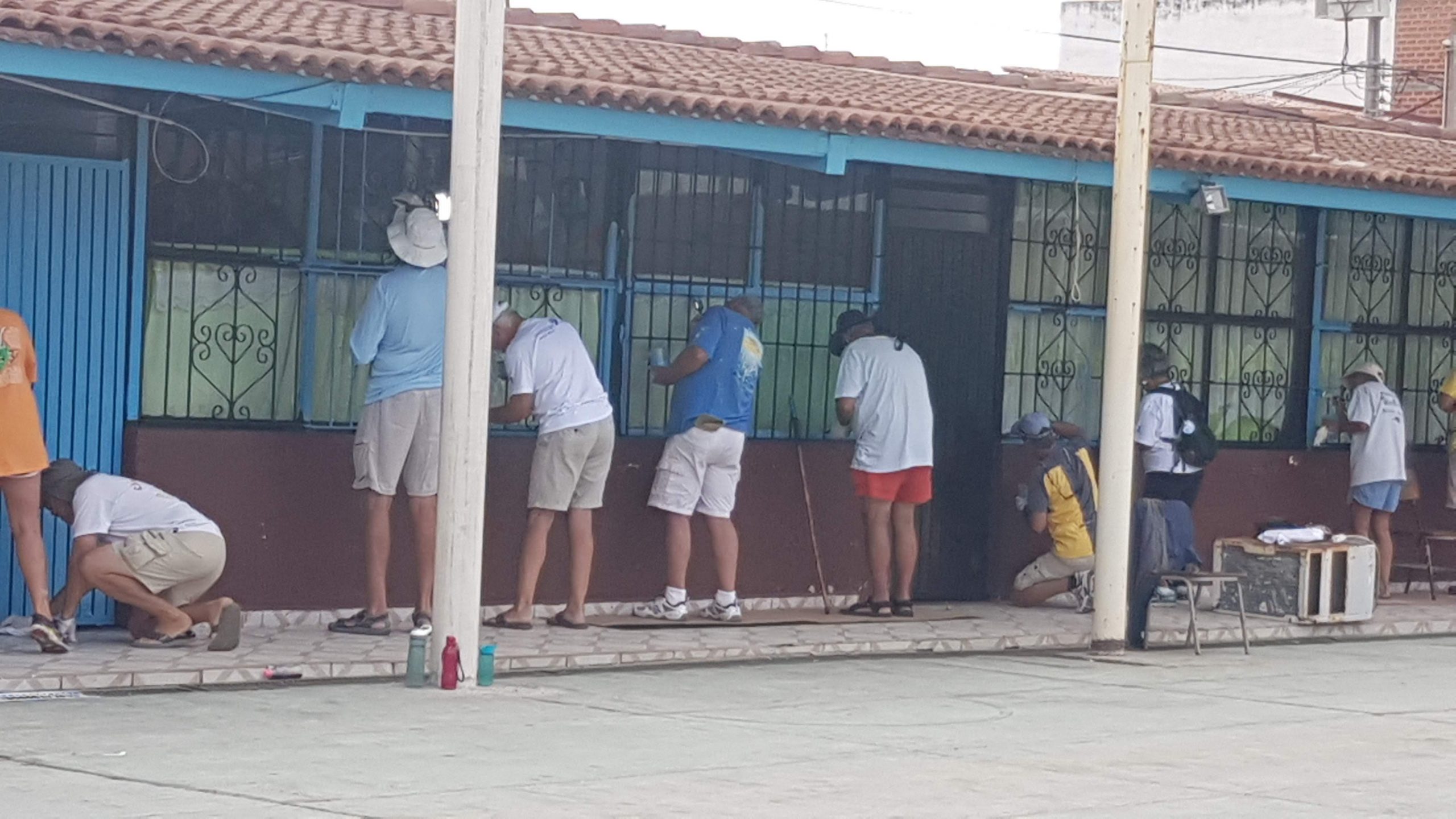 Painting the schools in Barra