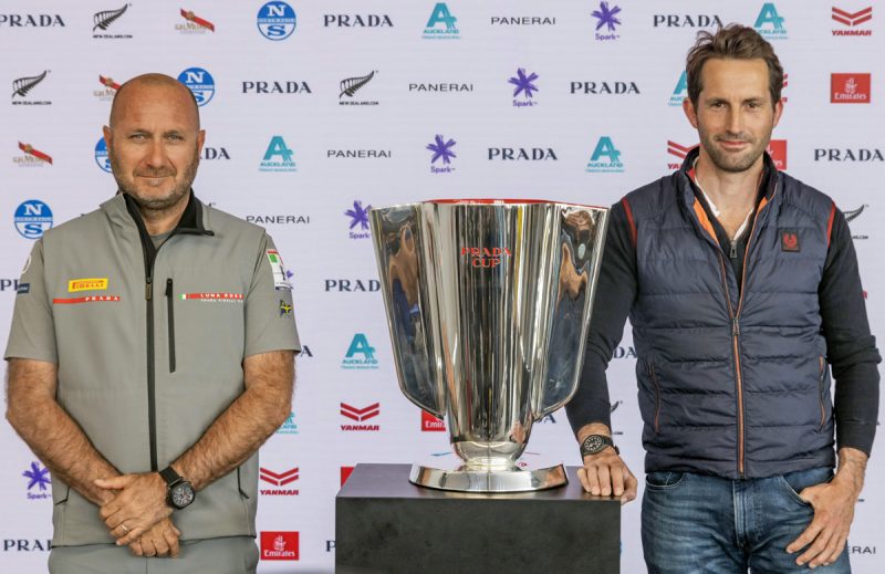 Max Sirena and Ben Ainslie with the Prada Cup