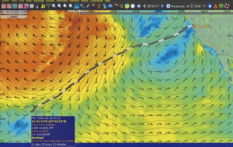 Weather routing software