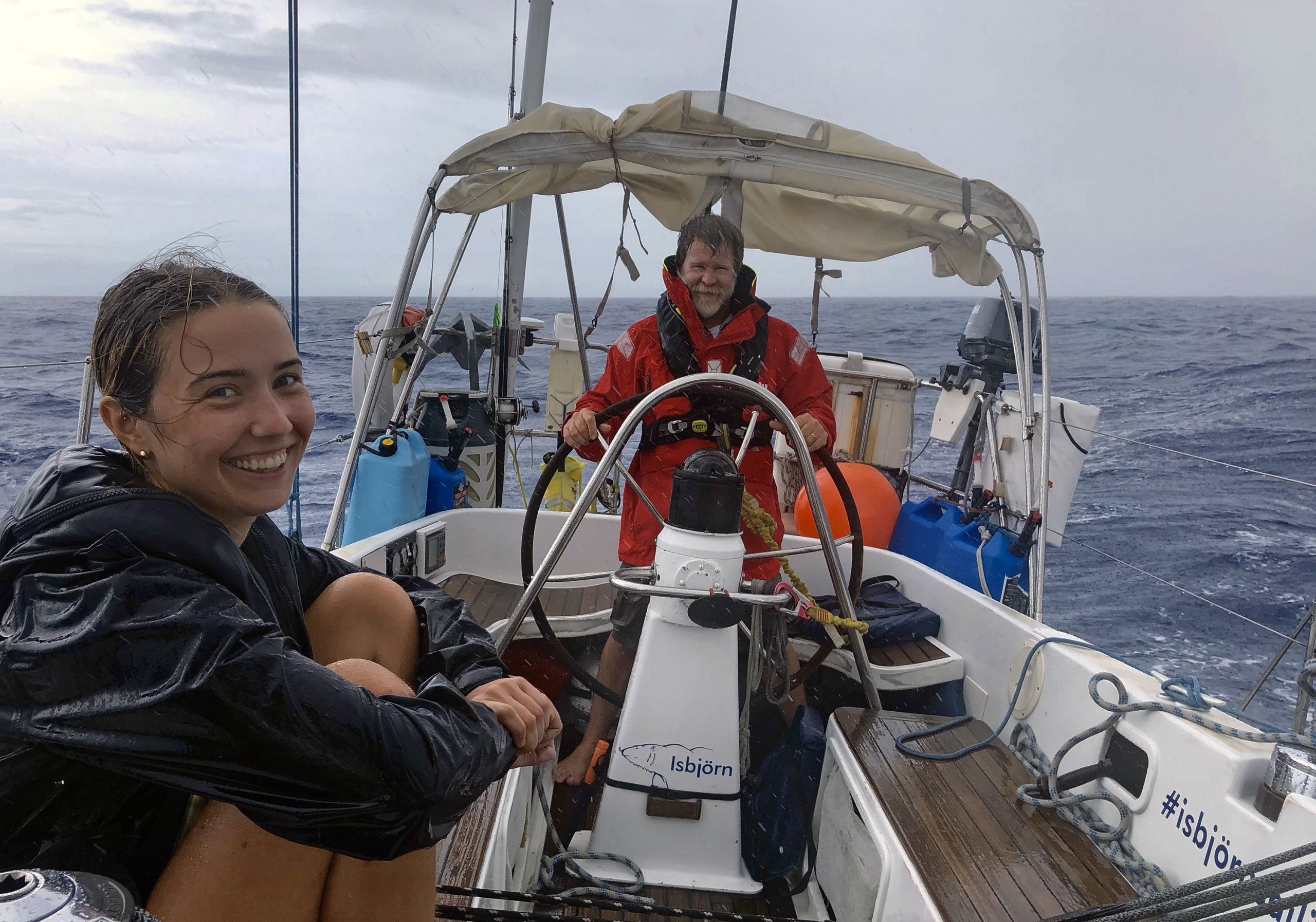 Rachel on boat