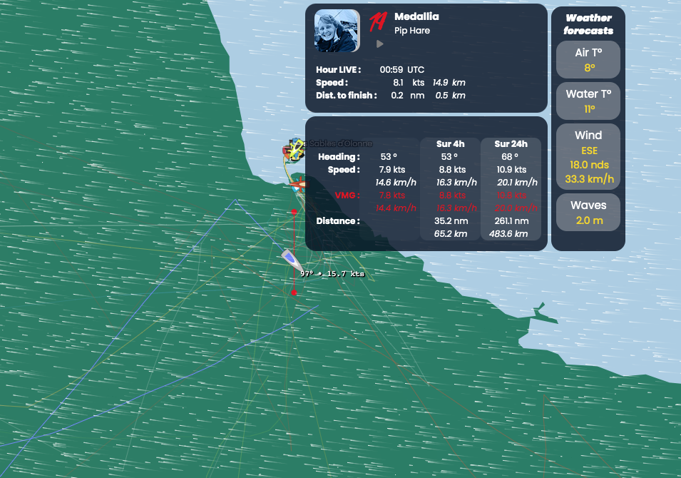 Pip Hare of Medallia Finishes the Vendee Globe