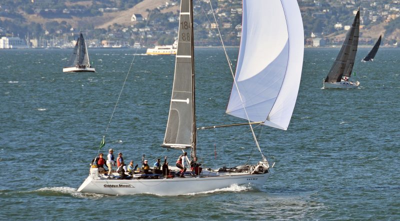 Golden Moon at the finish