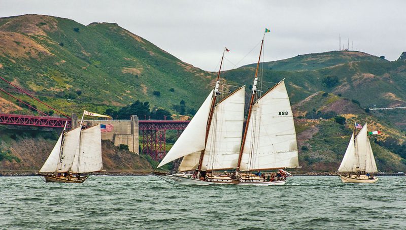 Schooners sail past Lime Point