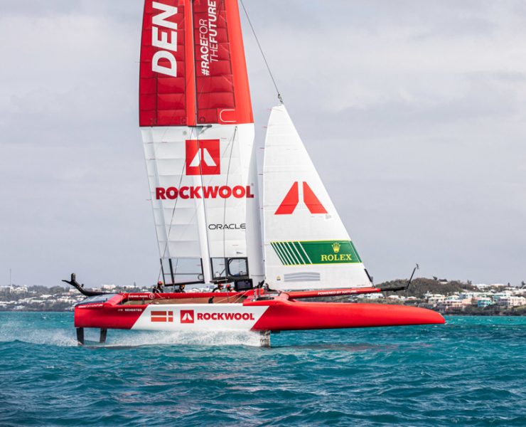 Denmark's F50 foiling in Bermuda