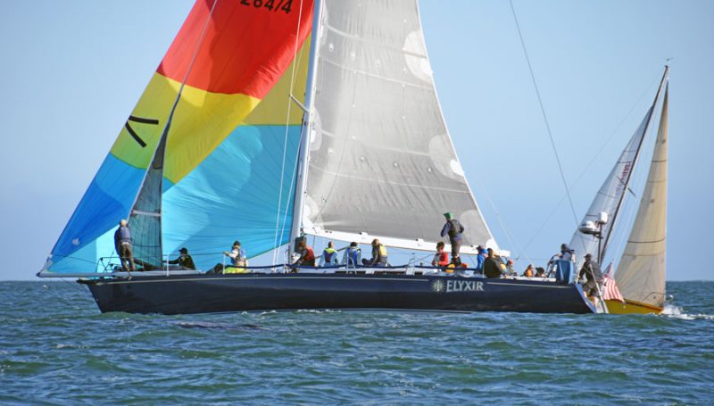 Elyxir with colorful spinnaker