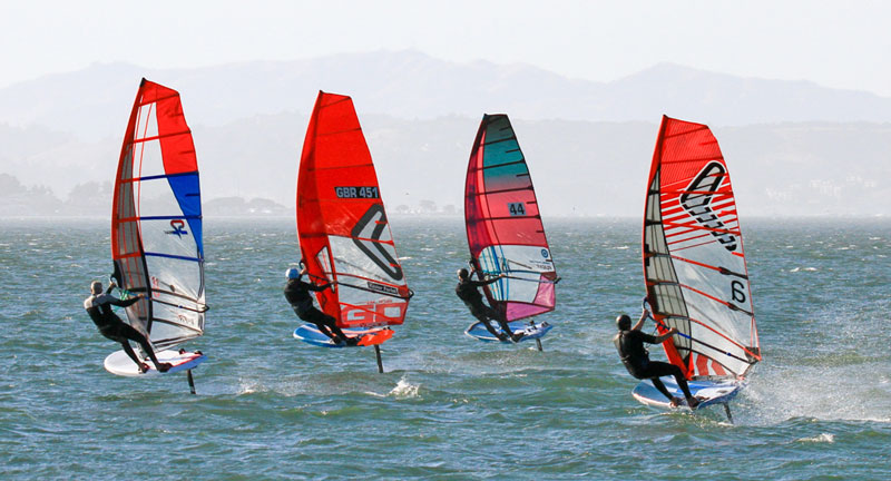 Foiling windsurfers