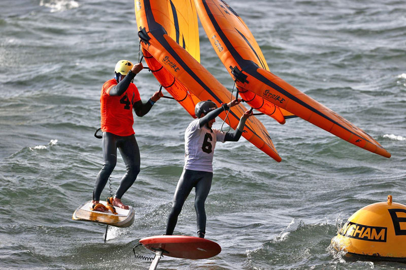 Wing Sailors at A Buoy