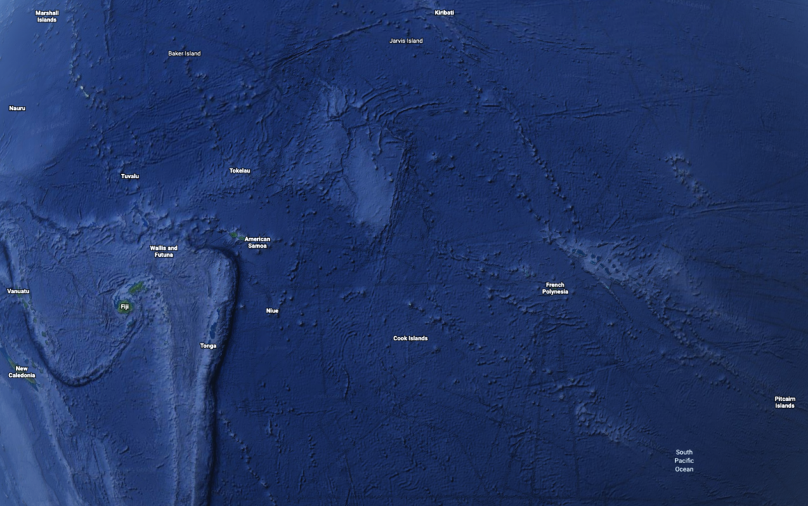 Google Earth view South Pacific