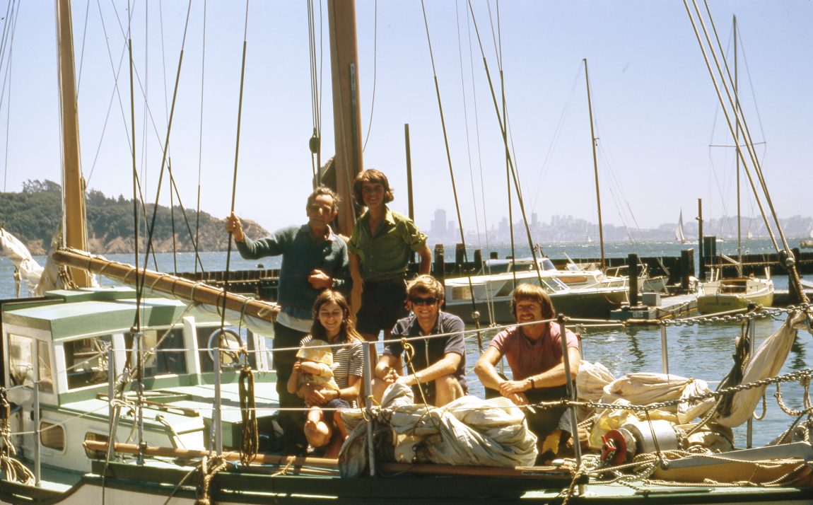 Qui Vive and crew docked in Tiburon