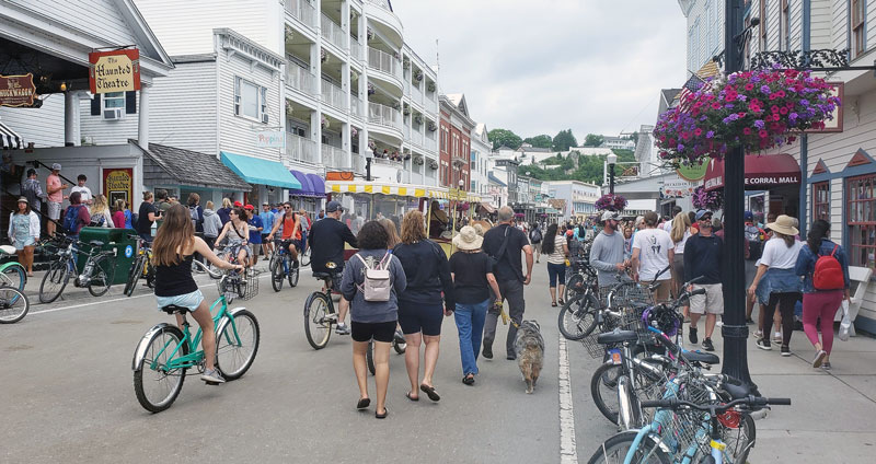 Mackinac Island street scene