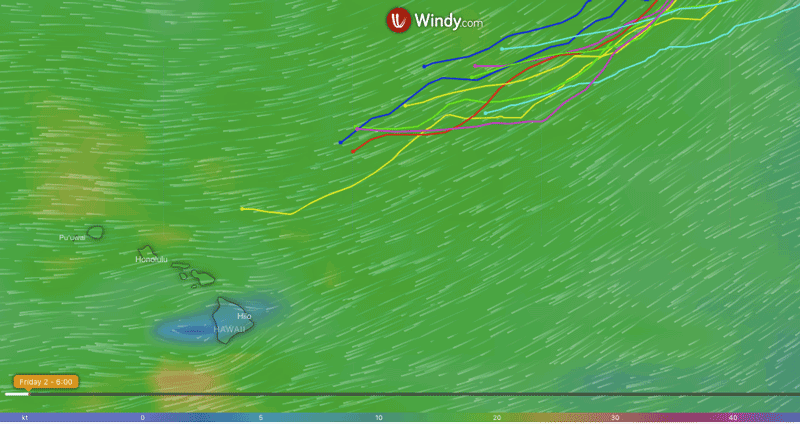 Jibeset tracker with Windy overlay