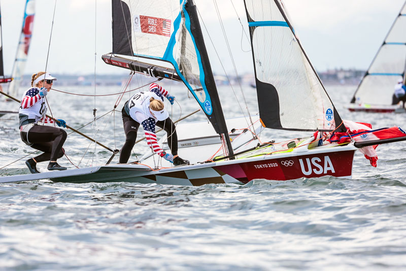 49erFX sailors Shea and Roble