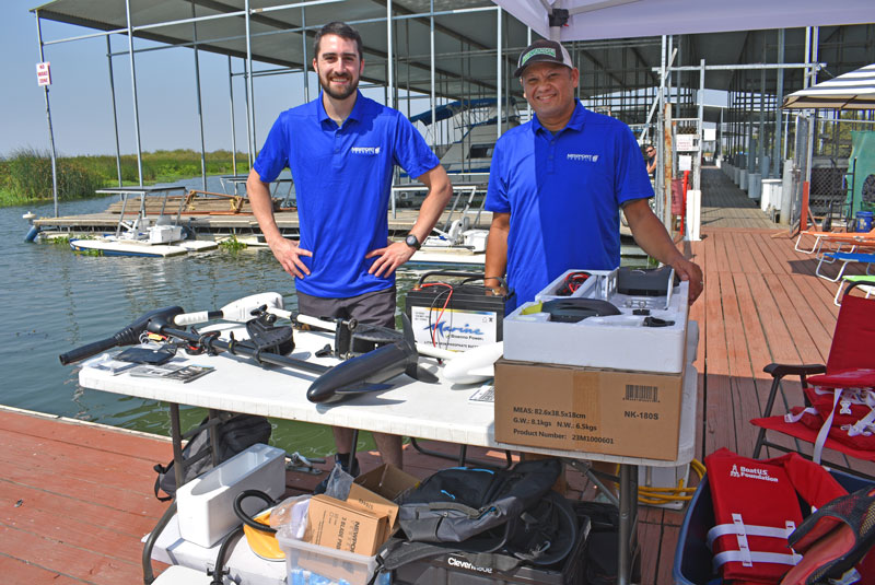 Nick and Romel with trolling motors