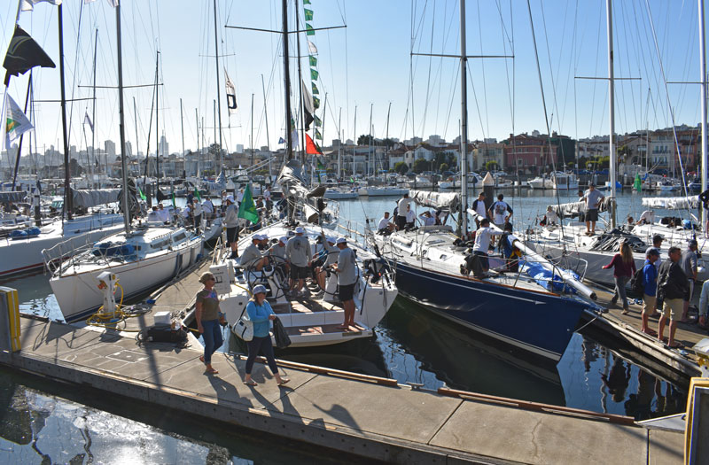 Rolex Big Boat Series at St. Francis Yacht Club dock