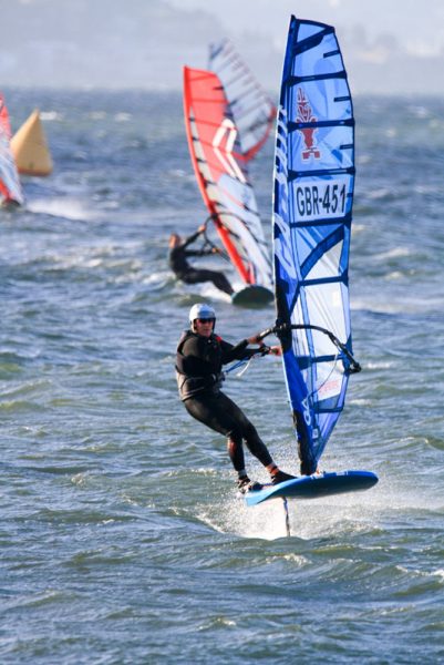 Foiling Windsurfers