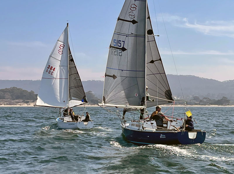 Santana 22s sailing in Monterey