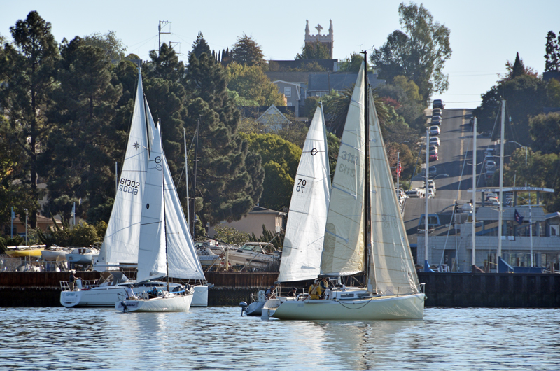 Light air sailing in front of VYC