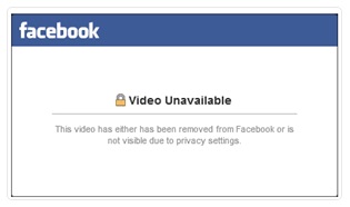 Facebook video unavailable