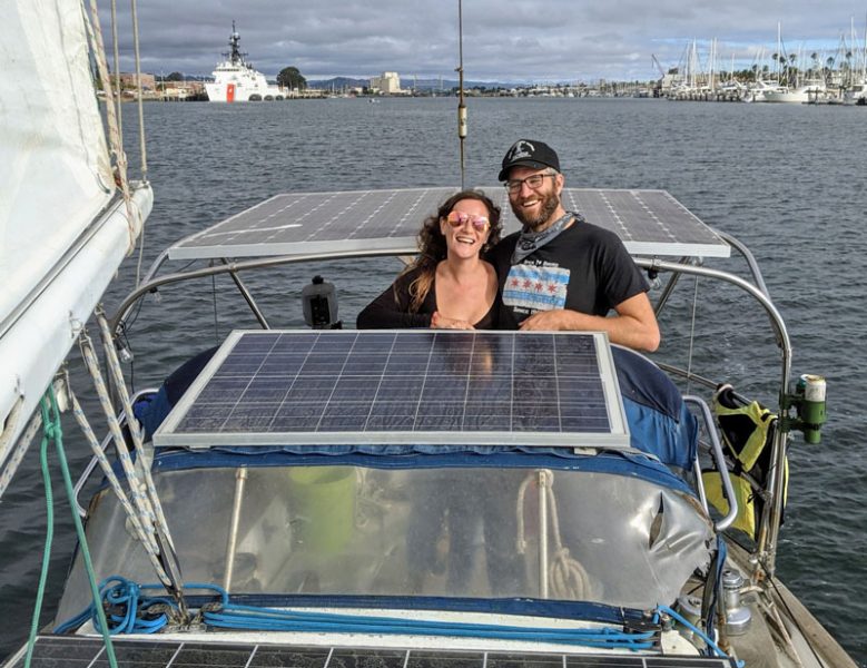 Lauren and Alex aboard Saltbreaker