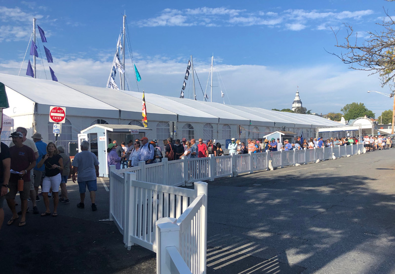 Annapolis Boat Show Line to get in