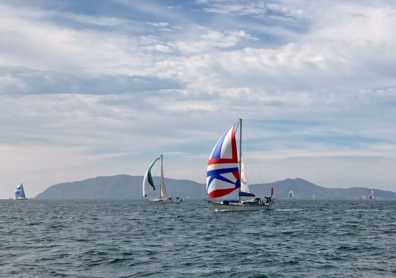 Coronado Islands with spinnakers