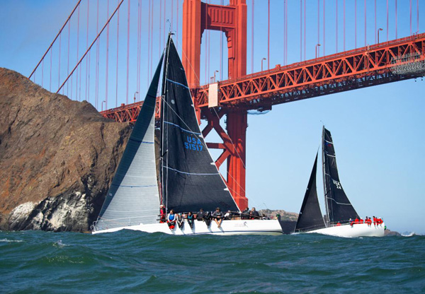 Velvet Hammer sails under Golden Gate Bridge