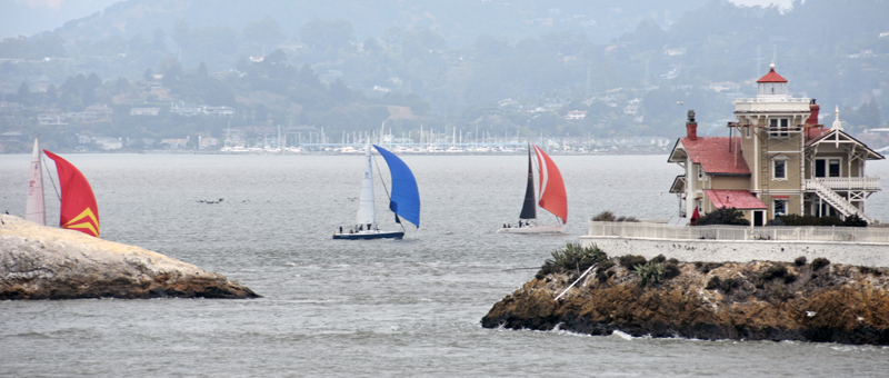 Spinnakers passing the Brothers