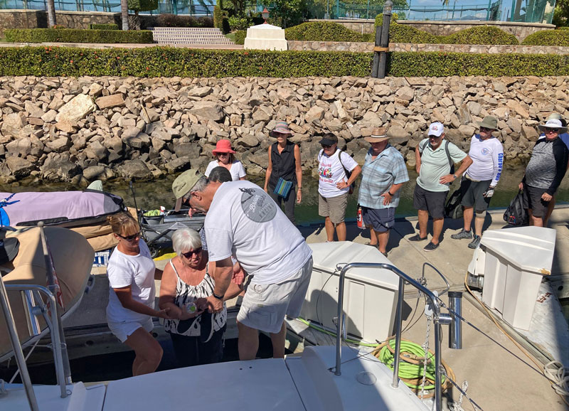 Helping passengers board