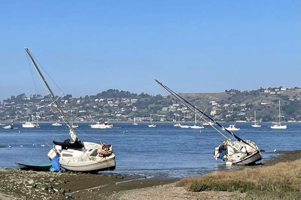 Beached boats