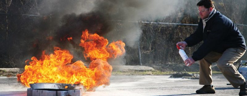 Fire extinguisher demo