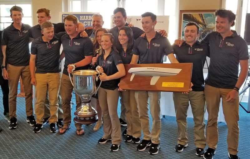 Team with trophies