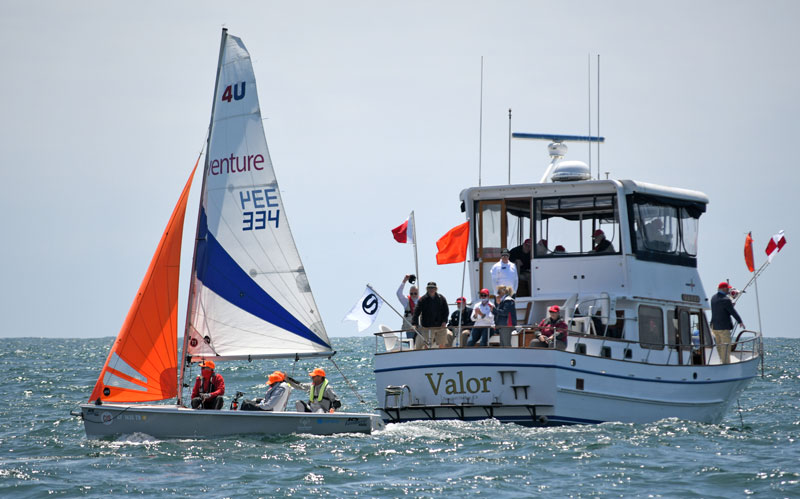 RS 4U with race committee boat Valor