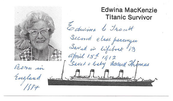 Edwina MacKenzie, Titanic survivor