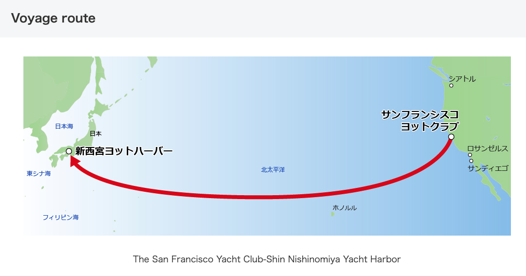 Suntory Mermaid voyage route